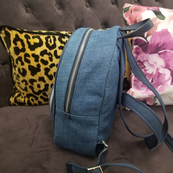 New Kate Spade New York Denim Dawn Medium Backpack - Picture 8 of 8